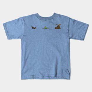 Dog Versus Moose Kids T-Shirt